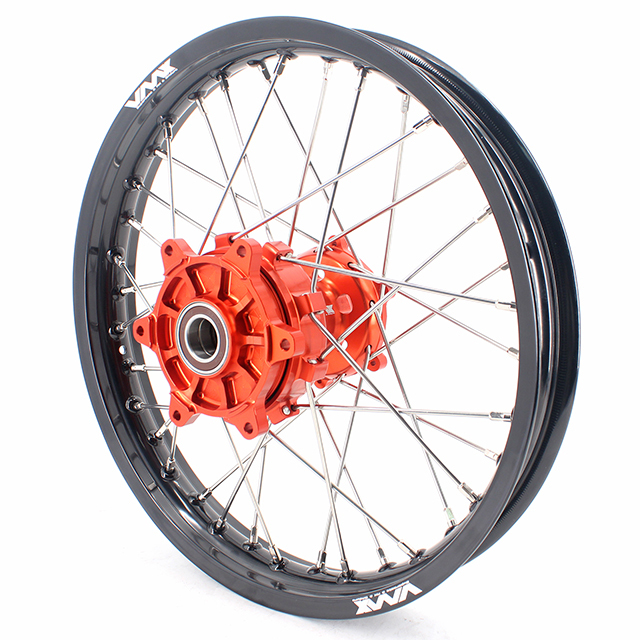 VMX 21/18 Enduro Racing Cush Drive Wheel Compatible with KTM EXC-F 250 2003-2024 Orange Hub