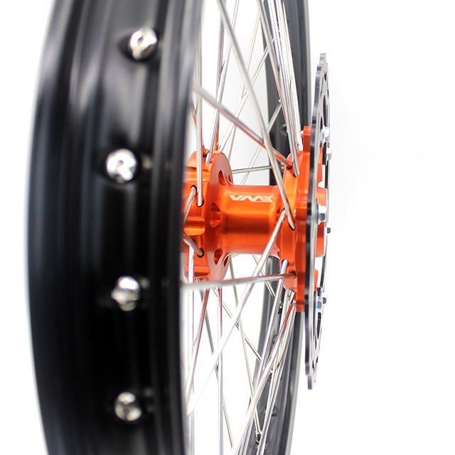 VMX 21/18 Enduro Racing Wheel Set Compatible with KTM EXC-F 250 400 2003-2024 Orange
