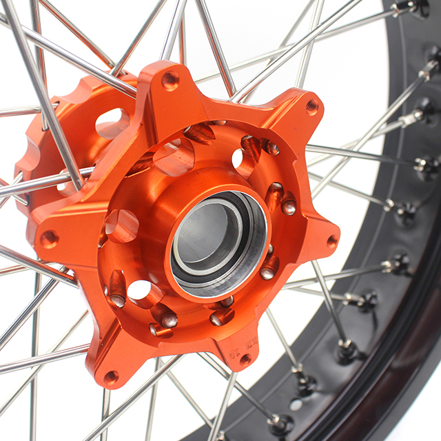 VMX 3.5/5.0 Motorcycle Supermoto Cush Drive Wheel Fit KTM690 ENDURO R SMC Orange Hub