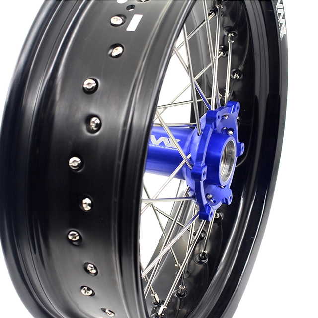 VMX 3.5/5.0 Motorcycle Supermoto Wheel Rim Compatible with KTM SX-F EXC-R XC-W Blue Hub