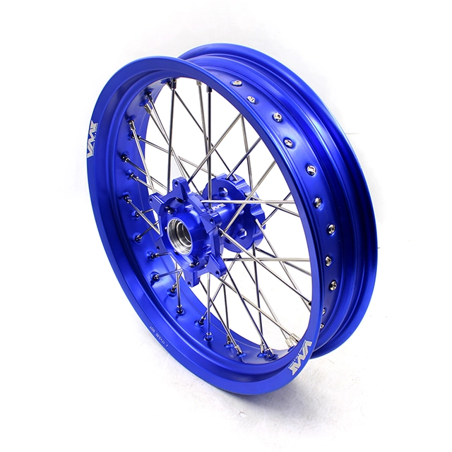 VMX 3.5/5.0 Motorcycle Supermoto Street Stunt Wheels Rim Set Fit HUSABERG FE FC 2004-2014 Blue Rim