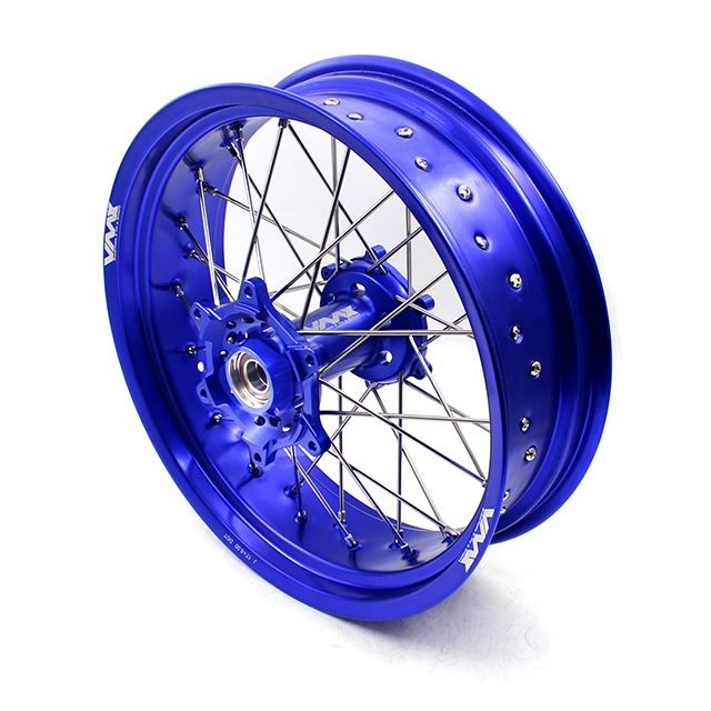 VMX 3.5/5.0 Motorcycle Supermoto Street Stunt Wheels Rim Set Fit HUSABERG FE FC 2004-2014 Blue Rim