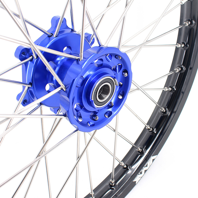 VMX 21/18 Enduro Motorcycle Wheels Rims Set Fit YAMAHA WR250F WR450F 2003-2018 Blue Hub