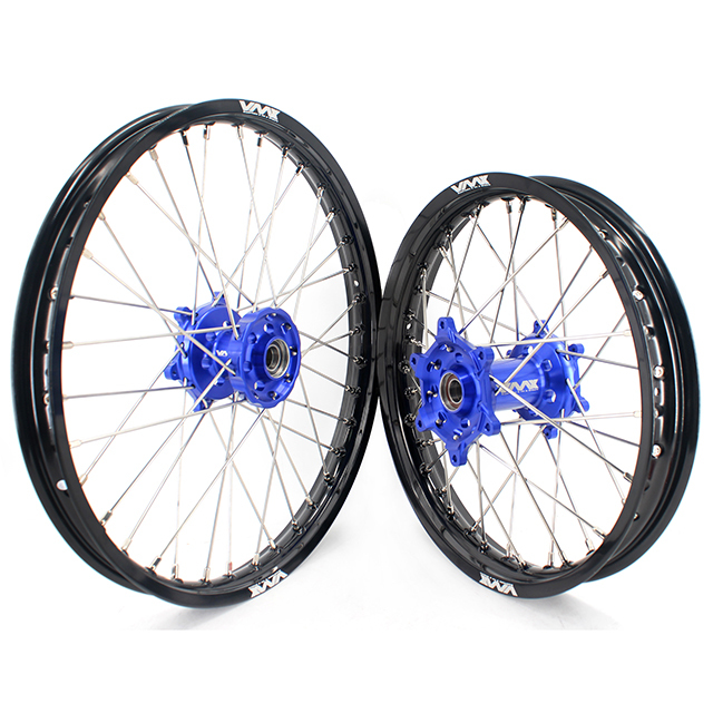 VMX 21/18 Enduro Motorcycle Wheel Rim Fit YAMAHA YZ250F YZ450F 2023 Blue Hub Black