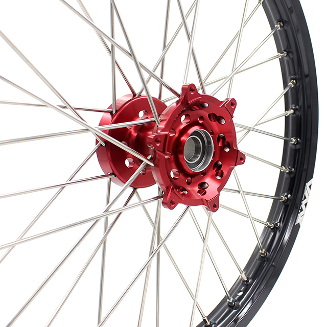 VMX 21/18 Enduro Wheels Fit GAS GAS Enduro Bike 2018-2020 Fit Rieju 2021-2022 Red Hub Black Rim