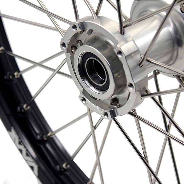 VMX 21/18 Enduro Wheels Rims Set Fit TM TN MX Bike 125-530 2015-2024 Silver Hub
