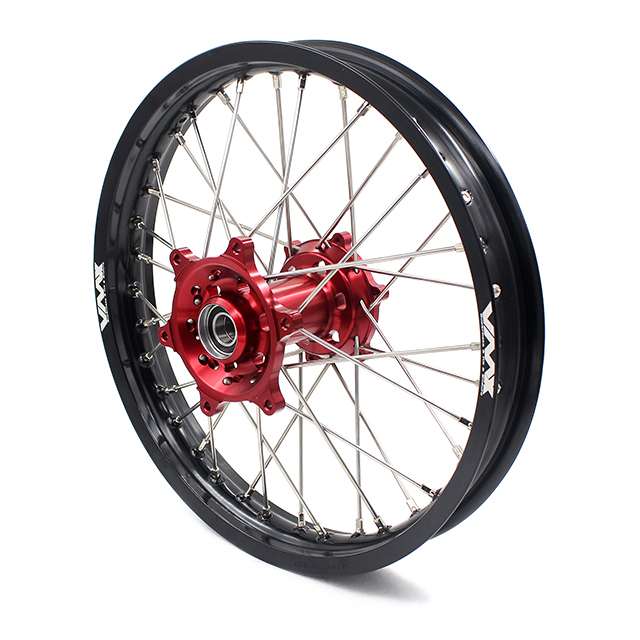 VMX 21/18 Enduro Wheels Fit GAS GAS Enduro Bike 2018-2020 Fit Rieju 2021-2022 Red Hub Black Rim