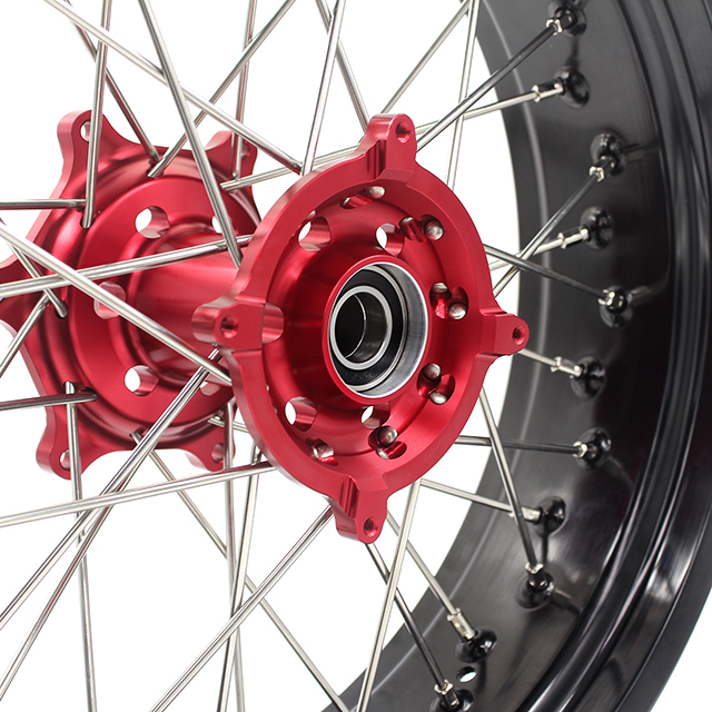 VMX 3.5/5.0 Motorcycle Supermoto Wheels Set Fit HONDA CRF250R CRF450R 2004-2013 Red