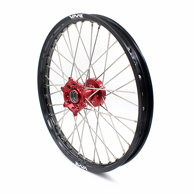 VMX 21/18 Enduro Wheels Fit GAS GAS Enduro Bike 2018-2020 Fit Rieju 2021-2022 Red Hub Black Rim