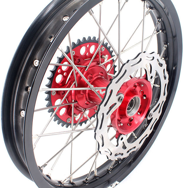 VMX 21/18 Enduro Racing Wheels Rims Set Fit HONDA CRF250R 2004-2013 CRF450R 2002-2012 With Disc