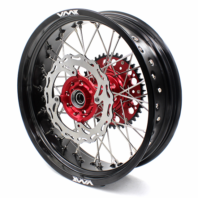 VMX 3.5/5.0 Motorcycle Supermoto Wheels Rim Set Fit HONDA CRF250R CRF450R 2002-2012 With Disc/Sprocket