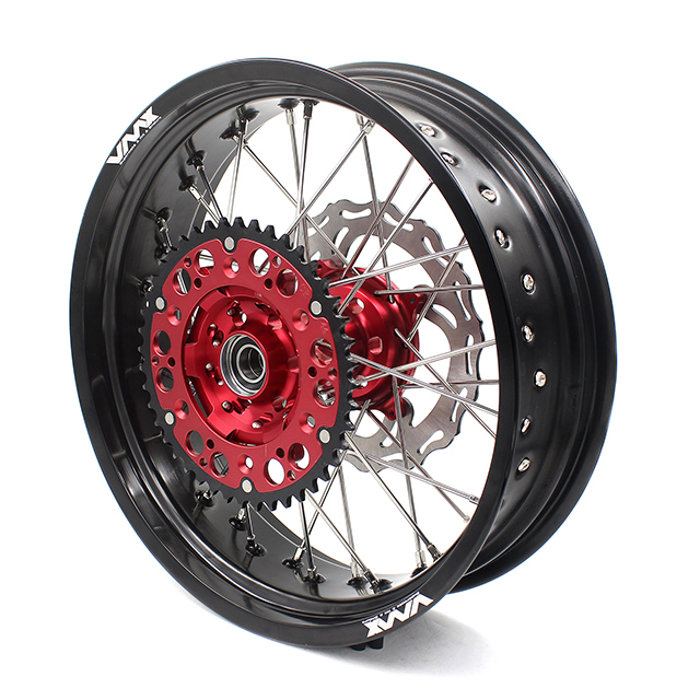 VMX 3.5/5.0 Motorcycle Supermoto Wheels Rim Set Fit HONDA CRF250R CRF450R 2002-2012 With Disc/Sprocket