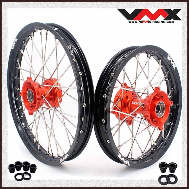 D.I.D KTM85ホイール VMX 17/14 Kid's Small Wheel Compatible with KTM SX 85 Orange Hub 03-20