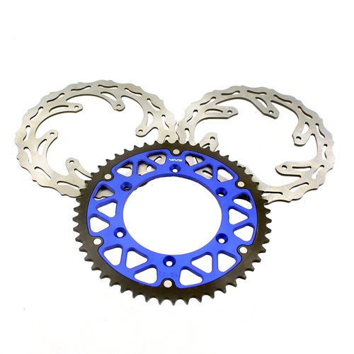 For Yamaha YZ125 YZ250 YZ250F YZ450F WR250F WR450F -- VMX Blue Hybrid Sprocket / 250mm Front Rotor / 245mm Rear Disc