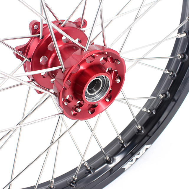 VMX 1.85*19"/2.15*19" Flat Track Wheels Rims Set Fit HONDA CRF250R CRF450R 2012-2012 Red Hub