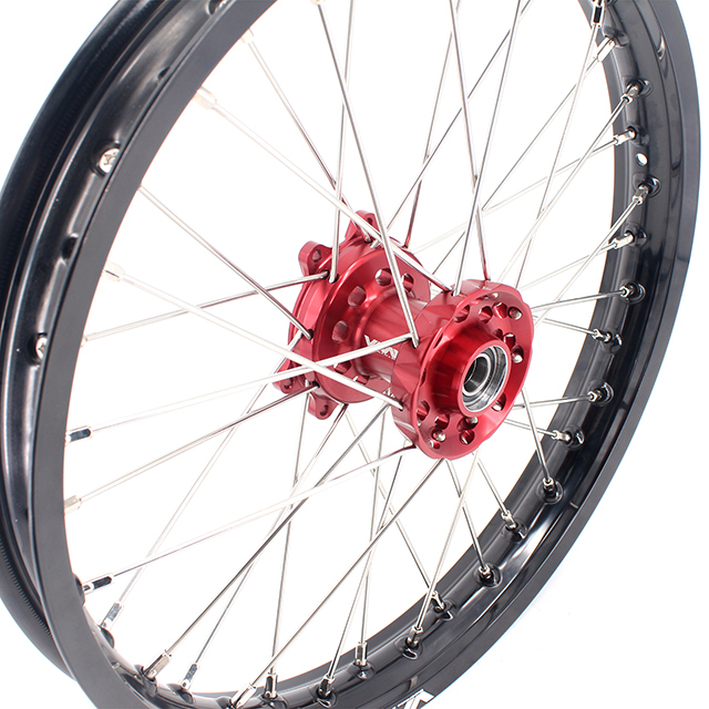 VMX 1.85*19"/2.15*19" Flat Track Wheels Rims Set Fit HONDA CRF250R CRF450R 2012-2012 Red Hub