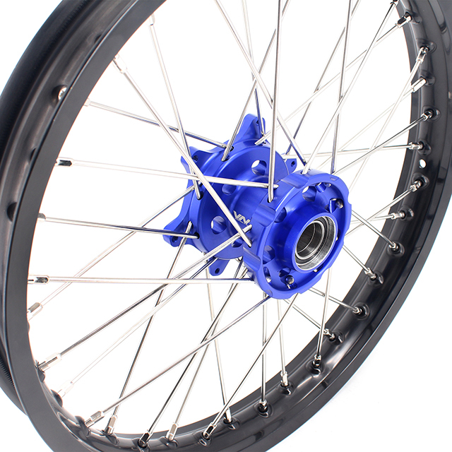 VMX 1.85*19"/2.15*19"  Flat Track Wheels Set Compatible with KTM EXC XCW SX   Blue Hub