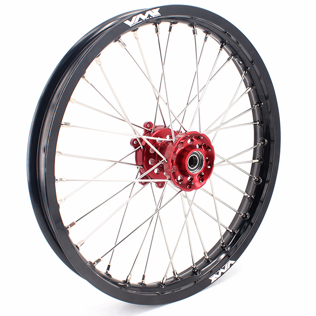 VMX 1.85*19"/2.15*19" Flat Track Wheels Rims Set Fit HONDA CRF250R CRF450R 2012-2012 Red Hub