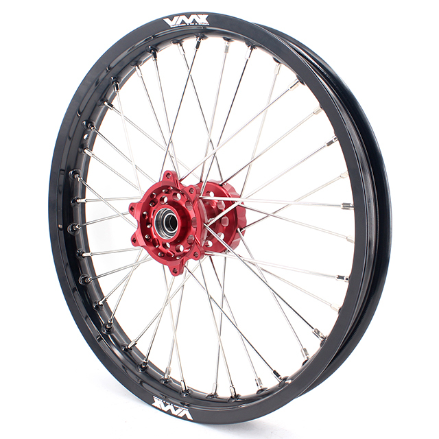 VMX 1.85*19"/2.15*19" Flat Track Wheels Rims Set Fit HONDA CRF250R CRF450R 2012-2012 Red Hub