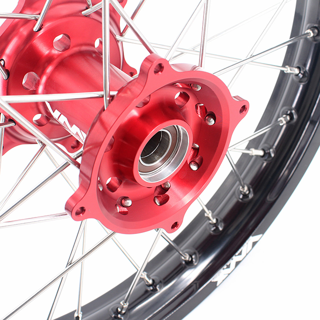 VMX 1.85*19"/2.15*19" Flat Track Wheels Rims Set Fit HONDA CRF250R CRF450R 2012-2012 Red Hub