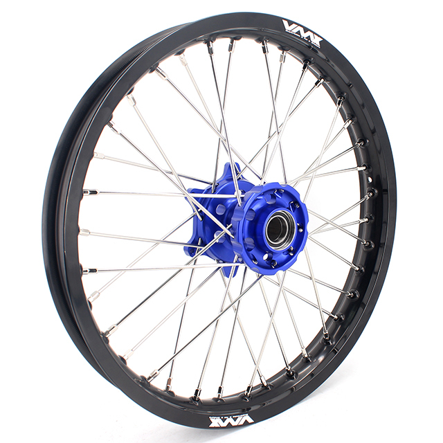 VMX 1.85*19"/2.15*19"  Flat Track Wheels Set Compatible with KTM EXC XCW SX   Blue Hub