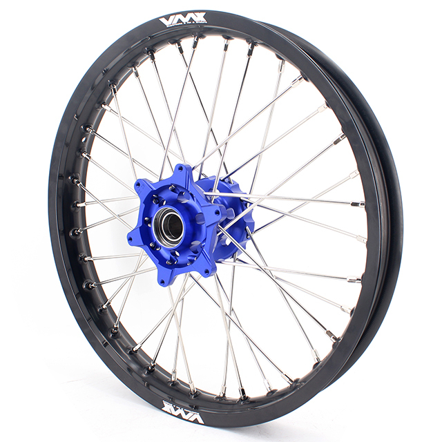 VMX 1.85*19"/2.15*19"  Flat Track Wheels Set Compatible with KTM EXC XCW SX   Blue Hub