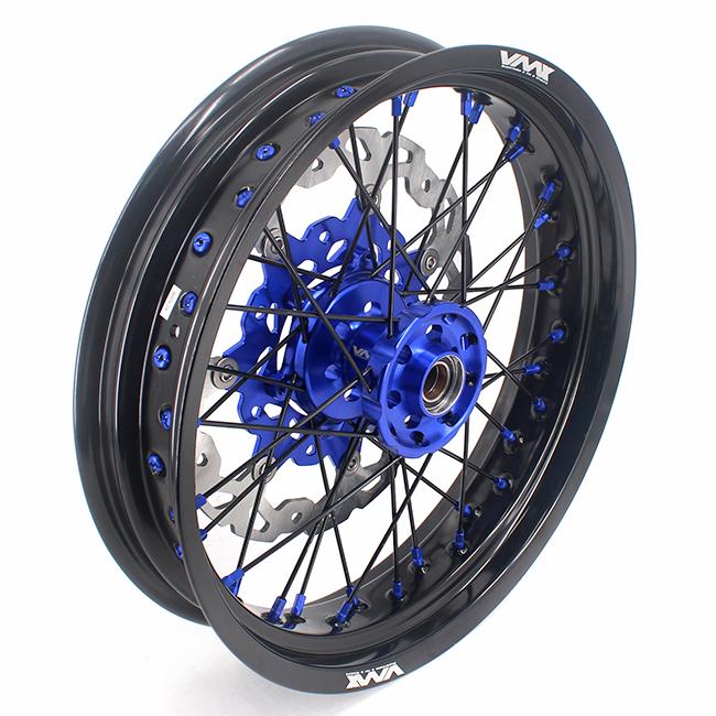VMX 3.5/5.0 Motorcycle Supermoto Wheels Fit YAMAHA YZ250F YZ450F YZ125 YZ250 Blue/Black