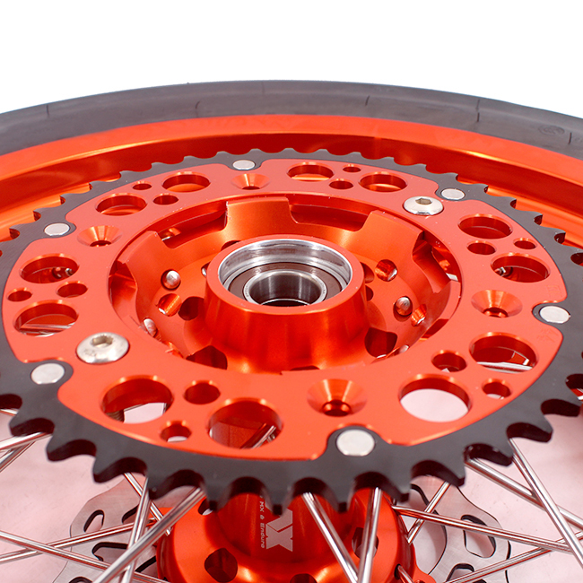 VMX 3.5/5.0 Motorcycle Supermoto Wheels Orange Rim CST Tire Compatible with KTM EXC SXF 2003-2024