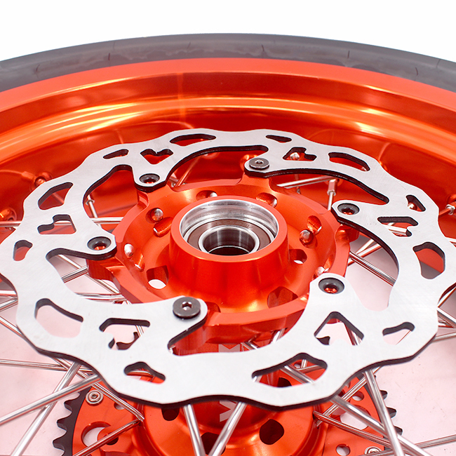 VMX 3.5/5.0 Motorcycle Supermoto Wheels Orange Rim CST Tire Compatible with KTM EXC SXF 2003-2024