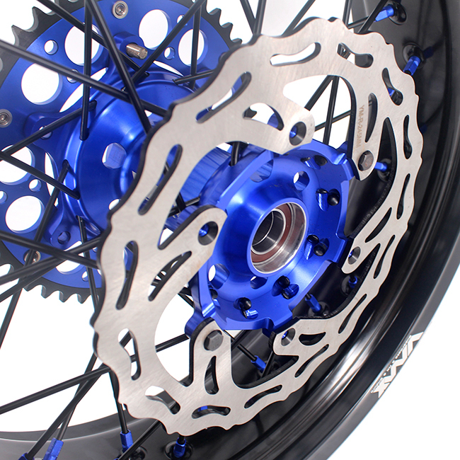 VMX 3.5/5.0 Motorcycle Supermoto Wheels Fit YAMAHA YZ250F YZ450F YZ125 YZ250 Blue/Black