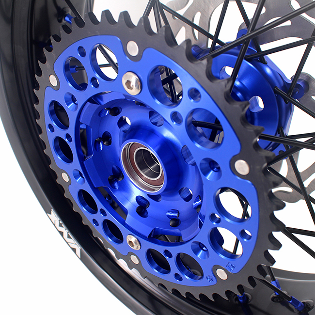 VMX 3.5/5.0 Motorcycle Supermoto Wheels Fit YAMAHA YZ250F YZ450F YZ125 YZ250 Blue/Black