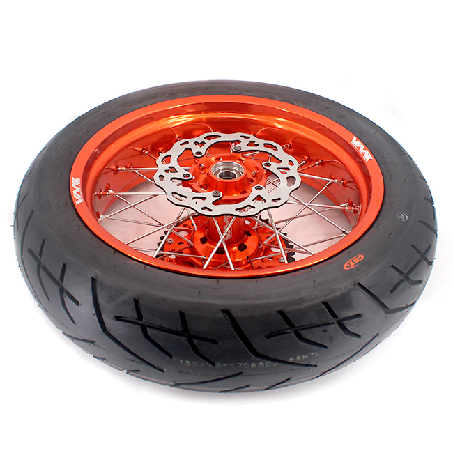 VMX 3.5/5.0 Motorcycle Supermoto Wheels Orange Rim CST Tire Compatible with KTM EXC SXF 2003-2024