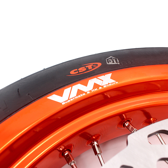 VMX 3.5/5.0 Motorcycle Supermoto Wheels Orange Rim CST Tire Compatible with KTM EXC SXF 2003-2024