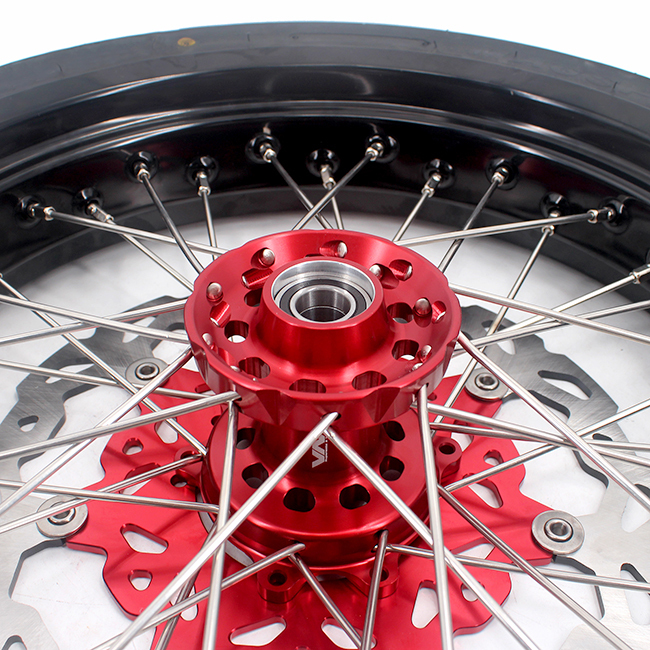 VMX 3.5/5.0 Motorcycle Supermoto Wheels Set With CST Tire Fit HONDA CRF250R CRF450R 2002-2012 Red