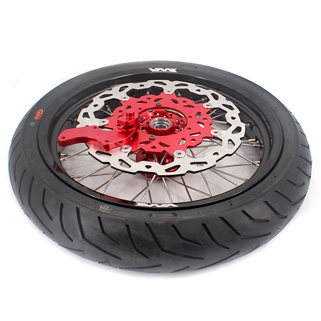 VMX 3.5/5.0 Motorcycle Supermoto Wheels Set With CST Tire Fit HONDA CRF250R CRF450R 2002-2012 Red