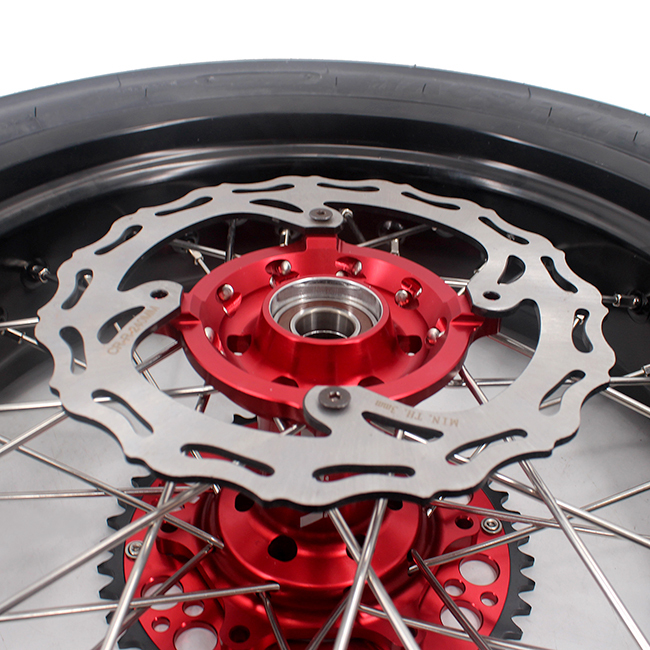 VMX 3.5/5.0 Motorcycle Supermoto Wheels Set With CST Tire Fit HONDA CRF250R CRF450R 2002-2012 Red