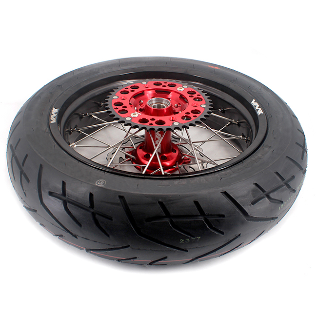 VMX 3.5/5.0 Motorcycle Supermoto Wheels Set With CST Tire Fit HONDA CRF250R CRF450R 2002-2012 Red