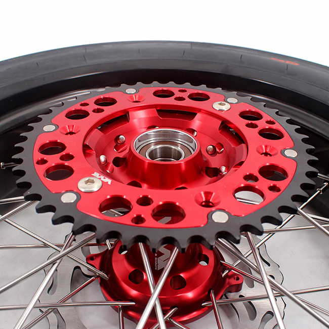 VMX 3.5/5.0 Motorcycle Supermoto Wheels Set With CST Tire Fit HONDA CRF250R CRF450R 2002-2012 Red