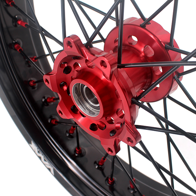 VMX 3.5/5.0 Motorcycle Supermoto Wheels Fit HONDA CRF250R CRF450R 2013-2024 Red Hub/Nipple