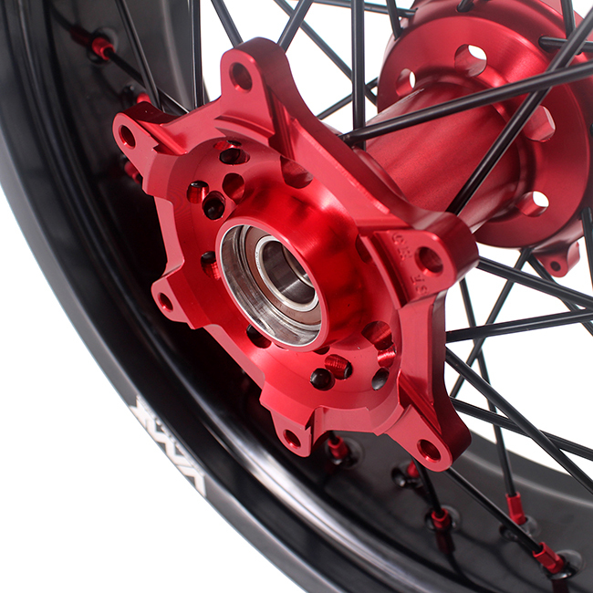 VMX 3.5/5.0 Motorcycle Supermoto Wheels Fit HONDA CRF250R CRF450R 2013-2024 Red Hub/Nipple