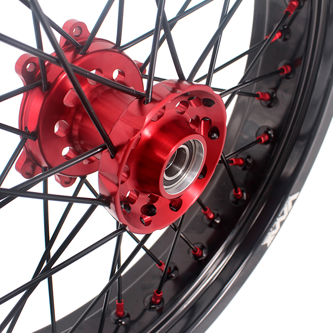 VMX 3.5/5.0 Motorcycle Supermoto Wheels Fit HONDA CRF250R CRF450R 2013-2024 Red Hub/Nipple