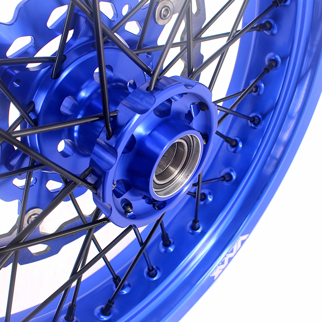 VMX 3.5/5.0 Motorcycle Supermoto Street Stunt Wheel Fit HUSABERG FE FC 250 450 Black Spoke/Nipple