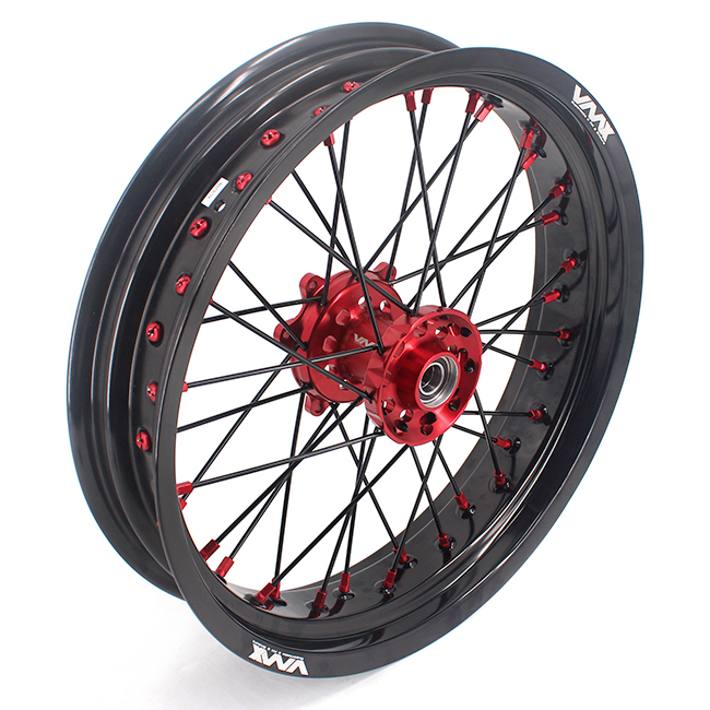 VMX 3.5/5.0 Motorcycle Supermoto Wheels Fit HONDA CRF250R CRF450R 2013-2024 Red Hub/Nipple