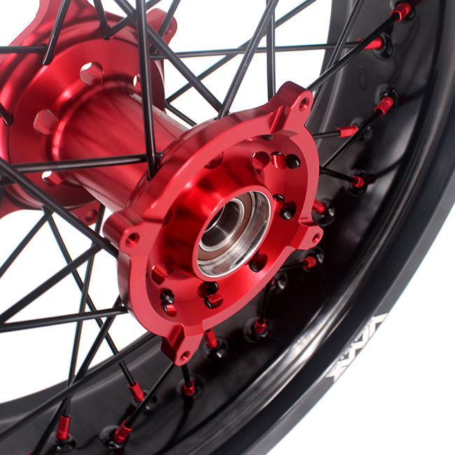 VMX 3.5/5.0 Motorcycle Supermoto Wheels Fit HONDA CRF250R CRF450R 2013-2024 Red Hub/Nipple