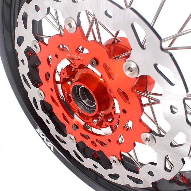 VMX 3.5/5.0 Motorcycle Casting Supermoto Wheels Fit KTM SXF EXC 125cc-530cc Orange Nipple With Disc