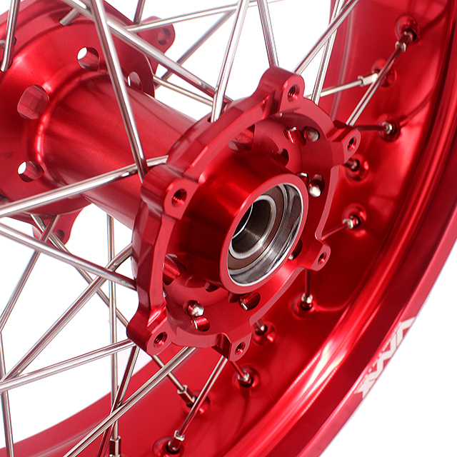 VMX 3.5/5.0 Motorcycle Supermoto Wheel Rim Fit BETA RR 2013-2024 Red Hub Red Rim