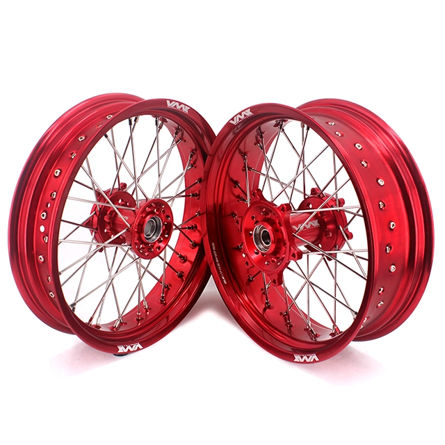 VMX 3.5/5.0 Motorcycle Dirt Bike Supermoto Wheel Fit GAS GAS 2004-2017 Red Hub Red Rim