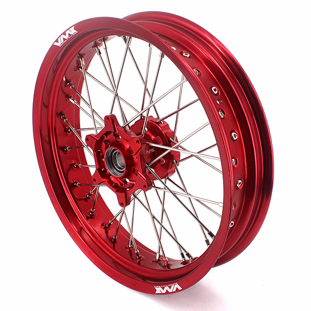 VMX 3.5/5.0 Motorcycle Supermoto Wheel Rim Fit BETA RR 2013-2024 Red Hub Red Rim