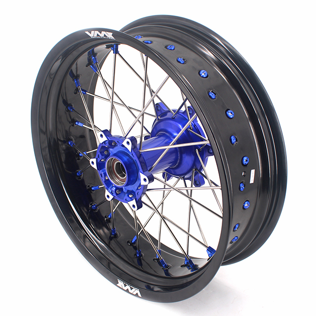 VMX 3.5/5.0 Dirt Bike Casting Supermoto Wheels Fit KTM SXF EXC 250 2003-2024 Blue Hub/Nipple