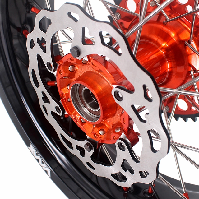 VMX 3.5/5.0 Motorcycle Casting Supermoto Wheels Fit KTM SXF EXC 125cc-530cc Orange Nipple With Disc